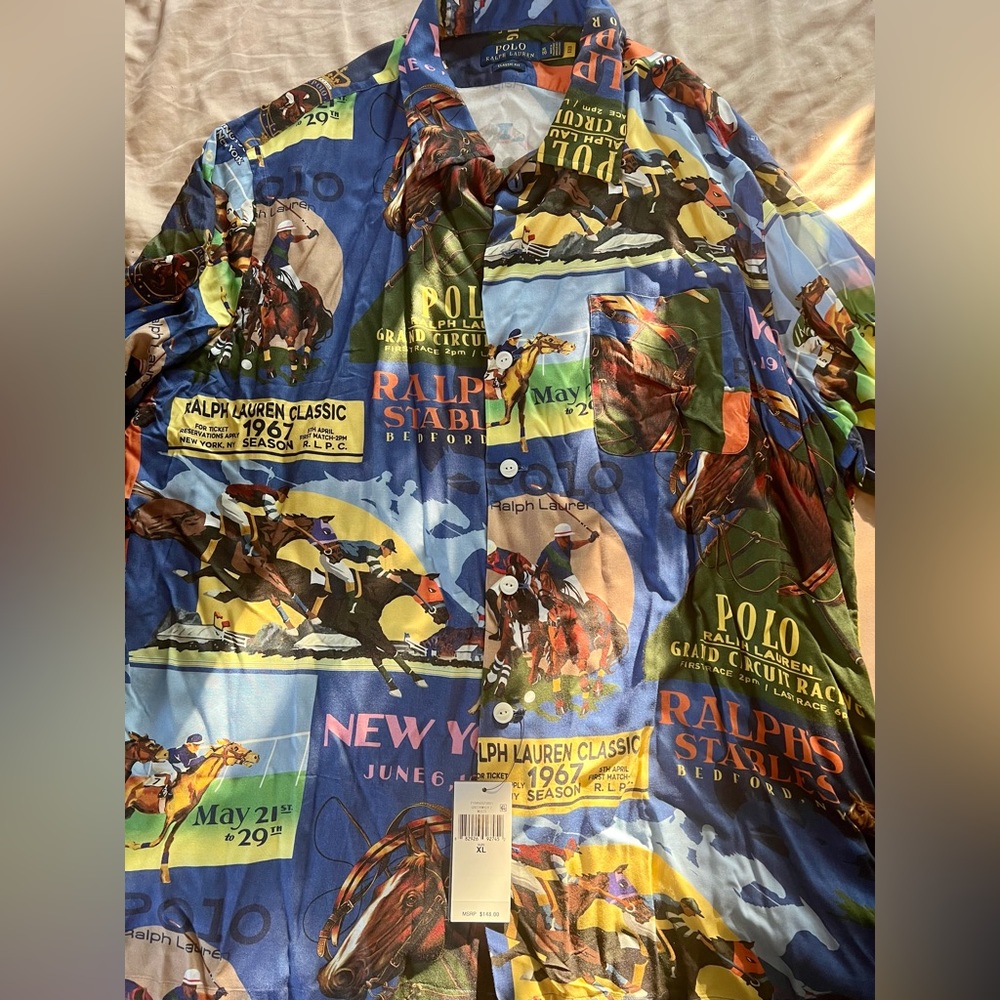 BNWT POLO RALPH LAUREN “R.L. RIDING ACADEMY/N.Y. HORSE SHOW” BUTTON UP SZ: XL